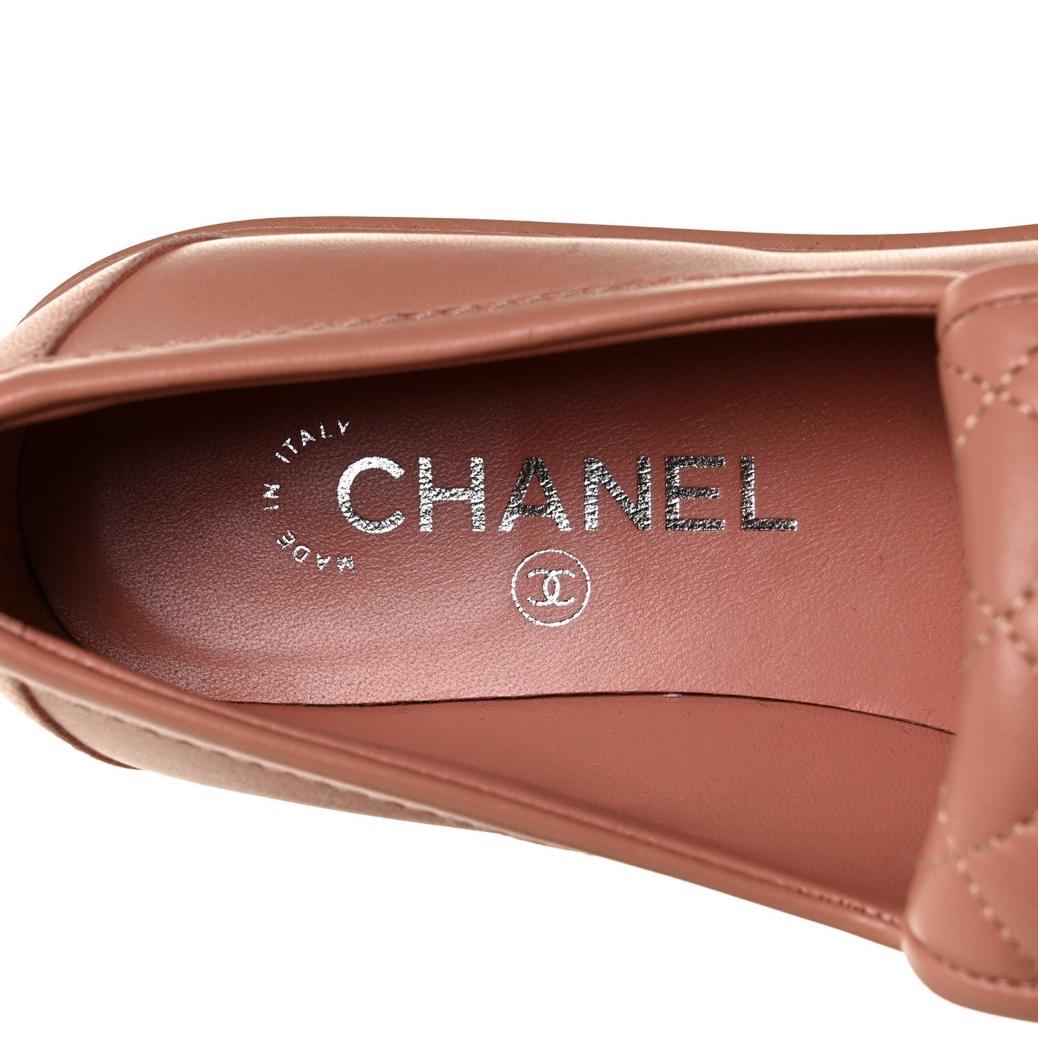 Chanel Lambskin Quilted CC Turnlock Loafers 37.5 Dark Pink 7 of 10