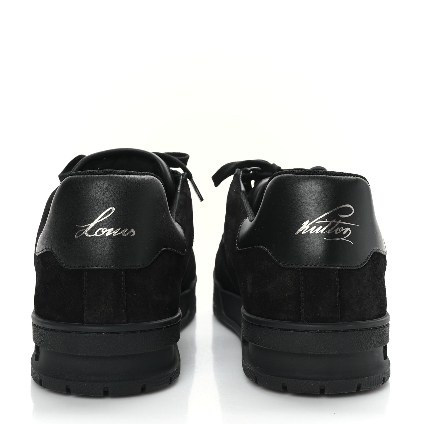 Suede Mens LV Trainer Sneakers 9.5 Black
