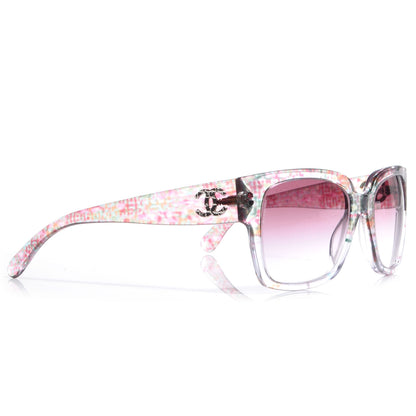 Chanel Acetate Multicolor Tweed CC Sunglasses 5220 Pink 2 of 6