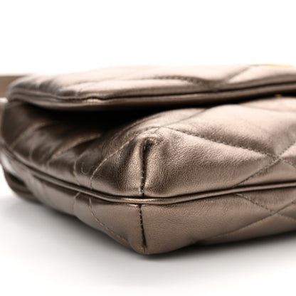 Saint Laurent Lambskin Quilted Le 57 Diamond Shoulder Bag Piombo 9 of 12