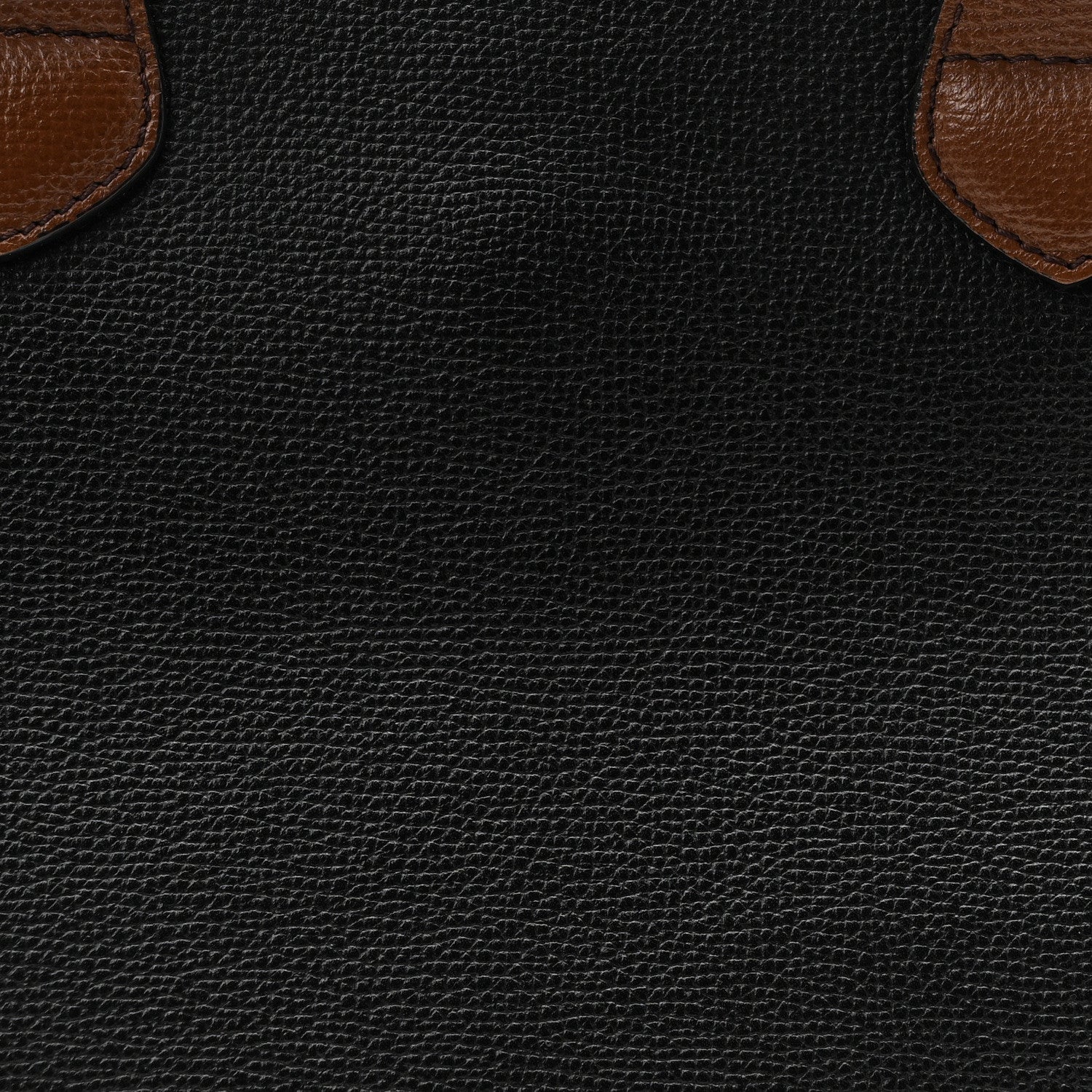 Burberry Grainy Calfskin House Check Two Tone Medium Banner Tote Black Brown 8 of 10