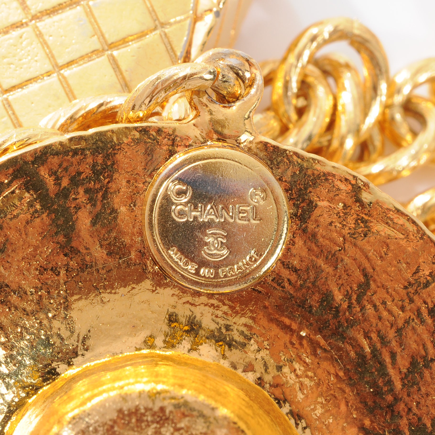 Chanel 2.55 Quilted Flap and CC Hat Charm Bracelet Gold 5 of 6