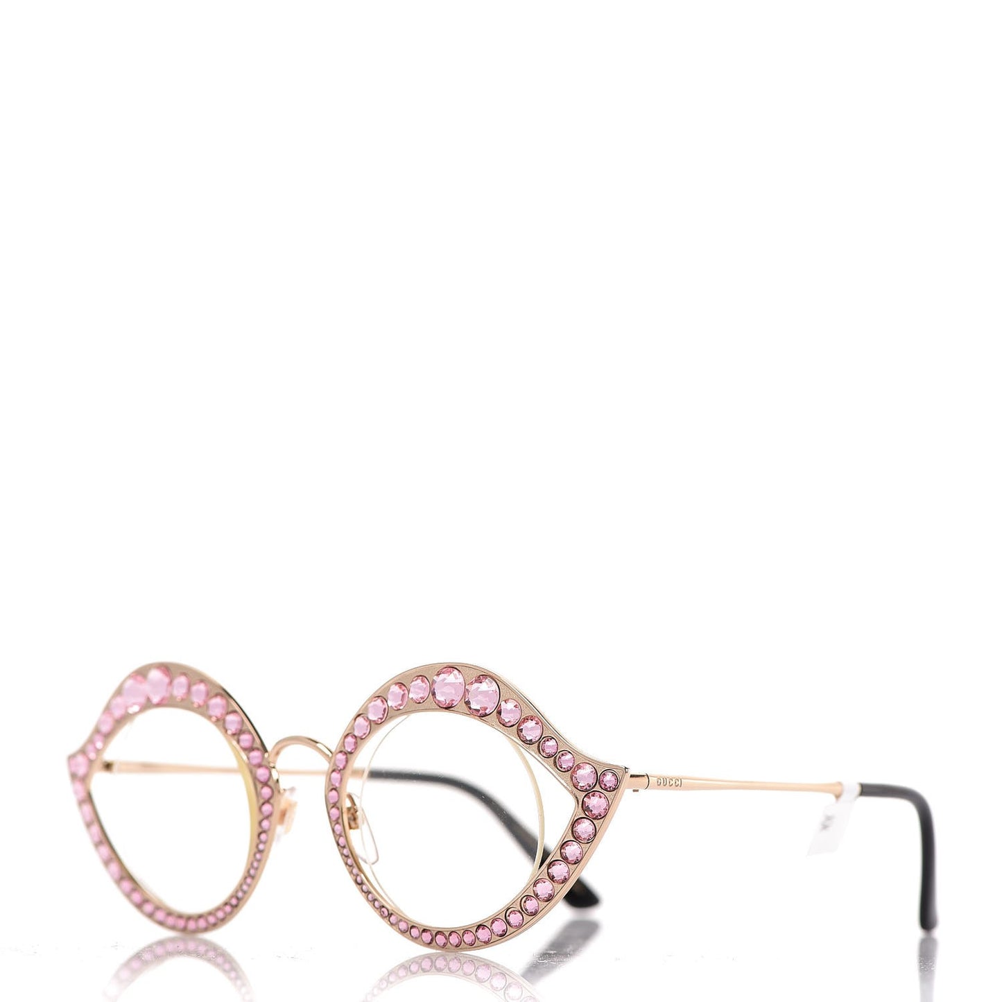 Metal Crystal Cat Eye Sunglasses GG0046S Light Pink