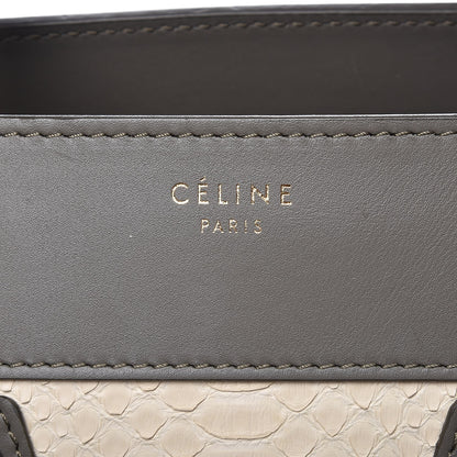 Celine Python Tri-color Mini Luggage Saffron 6 of 10