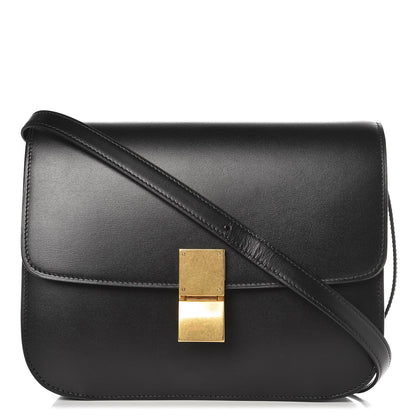 Celine Box Calfskin Medium Classic Box Flap Bag Black 1 of 8