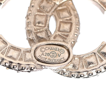 Chanel Crystal Timeless CC Earrings Light Gold 4 of 4