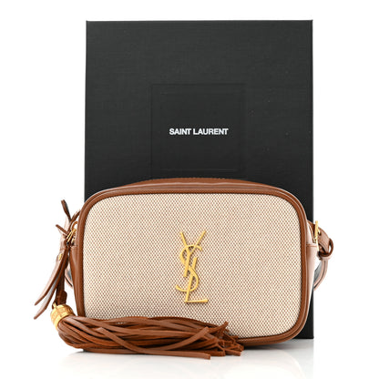 Saint Laurent Calfskin Canvas Monogram Lou Belt Bag Natural Beige Brick 11 of 11