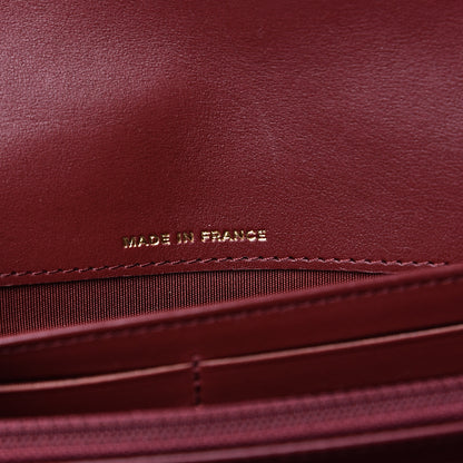 Chanel Caviar Quilted Large Boy Gusset Flap Wallet Dark Red 6 of 10