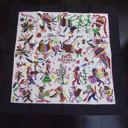 Hermes Silk Din Tini Ya Zue Scarf 1 of 6