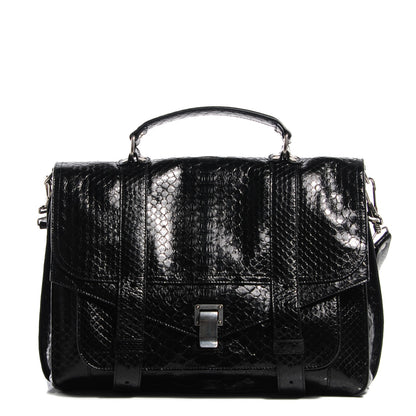 Proenza Schouler Python Large PS1 Satchel Black 1 of 11