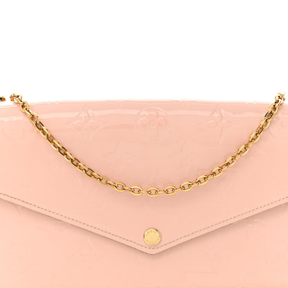 Louis Vuitton Vernis Pochette Felicie Chain Wallet Rose Ballerine 9 of 11