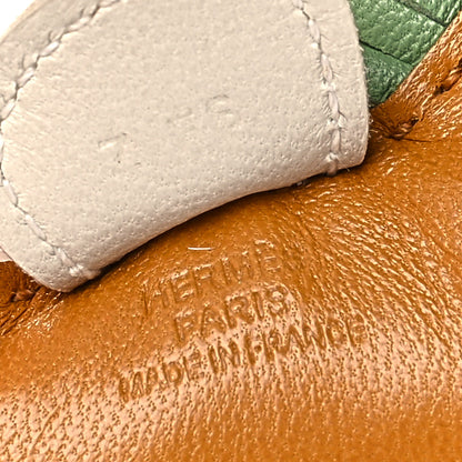 Hermes Milo Lambskin Grigri Rodeo Horse Bag Charm PM Sesame Vert Criquet Craie 3 of 4