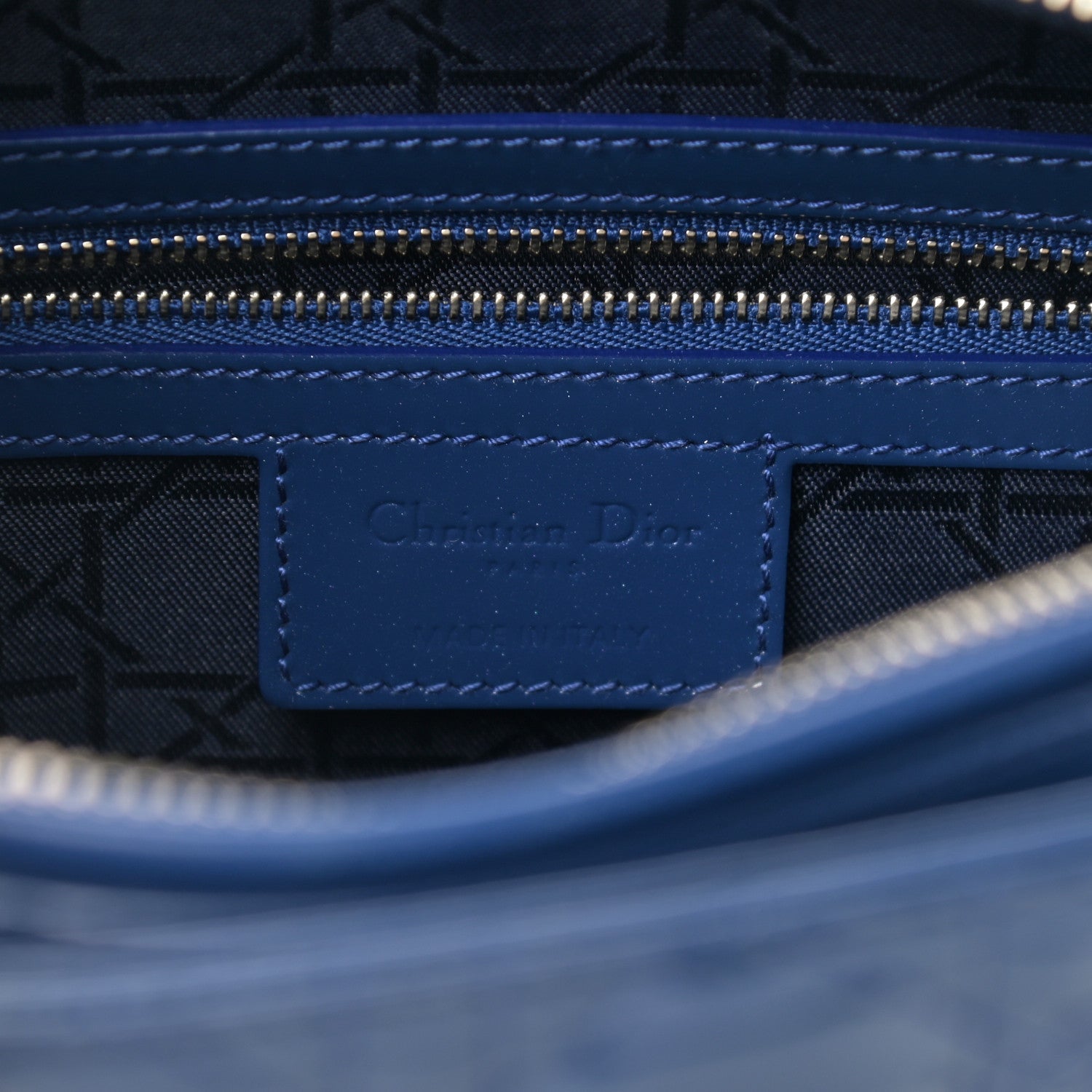 Christian Dior Patent Cannage Large Lady Dior Blue 7 of 8