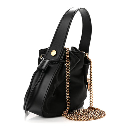 Versace Satin Medusa Drawstring Bucket Bag Black 3 of 10