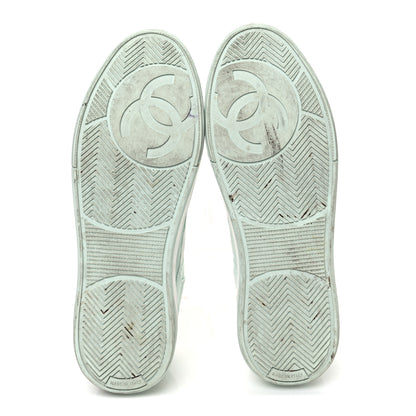 Chanel Cotton Sneakers 39 Light Turquoise White 7 of 10