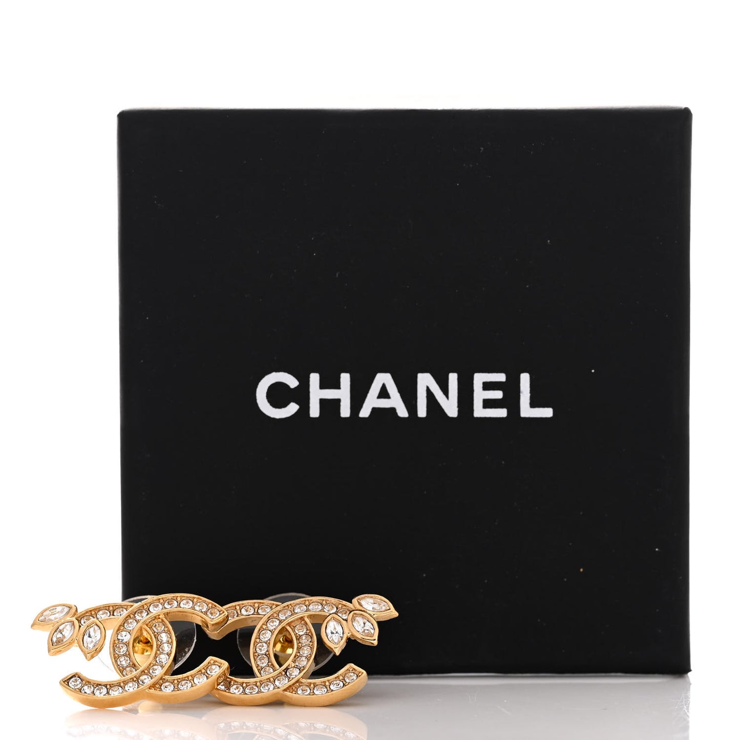 Crystal Wheat CC Earrings Gold