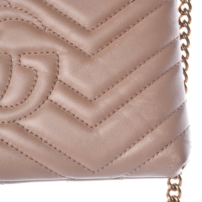 Gucci Calfskin Matelasse Mini GG Marmont Chain Bag Porcelain Rose 7 of 11