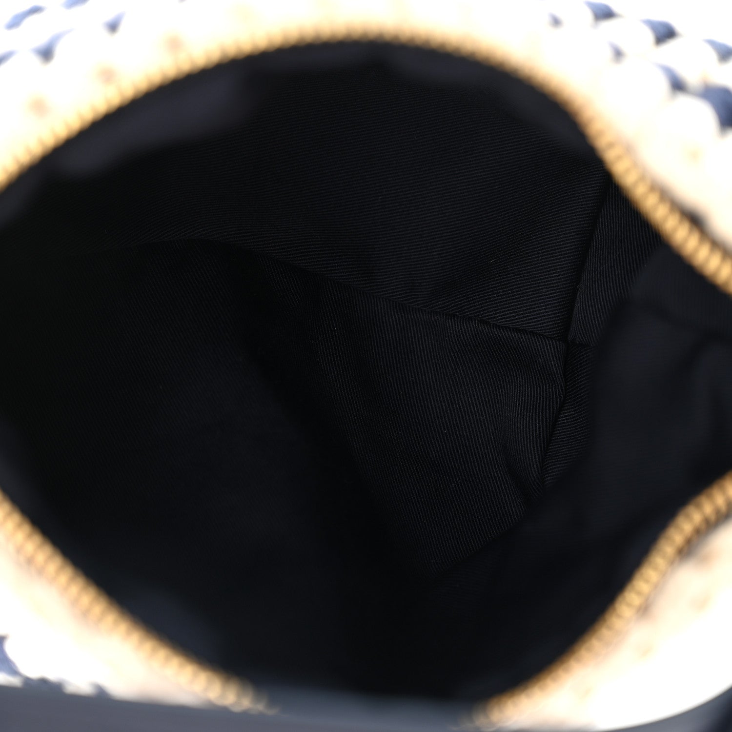 Miu Miu Fabric Crochet Pouch Blue White 4 of 9