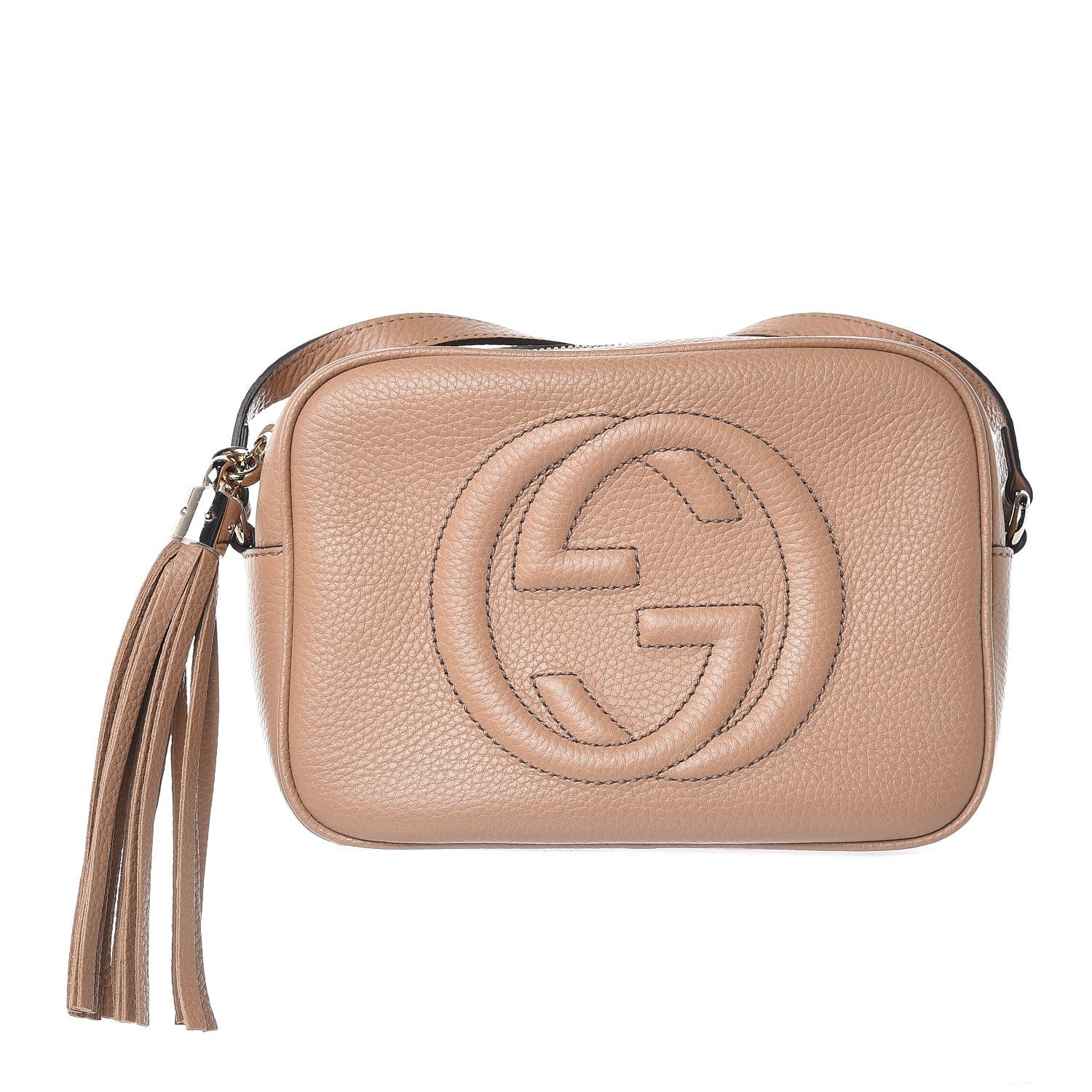 Gucci Pebbled Calfskin Small Soho Disco Bag Camelia 1 of 7
