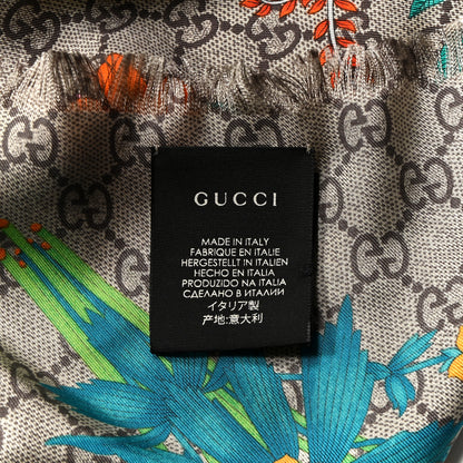 Gucci Silk Twill GG Monogram Newflora GG Square Scarf Multicolor 3 of 3