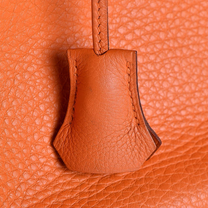 Hermes Taurillon Clemence Birkin 30 Orange 38 of 39
