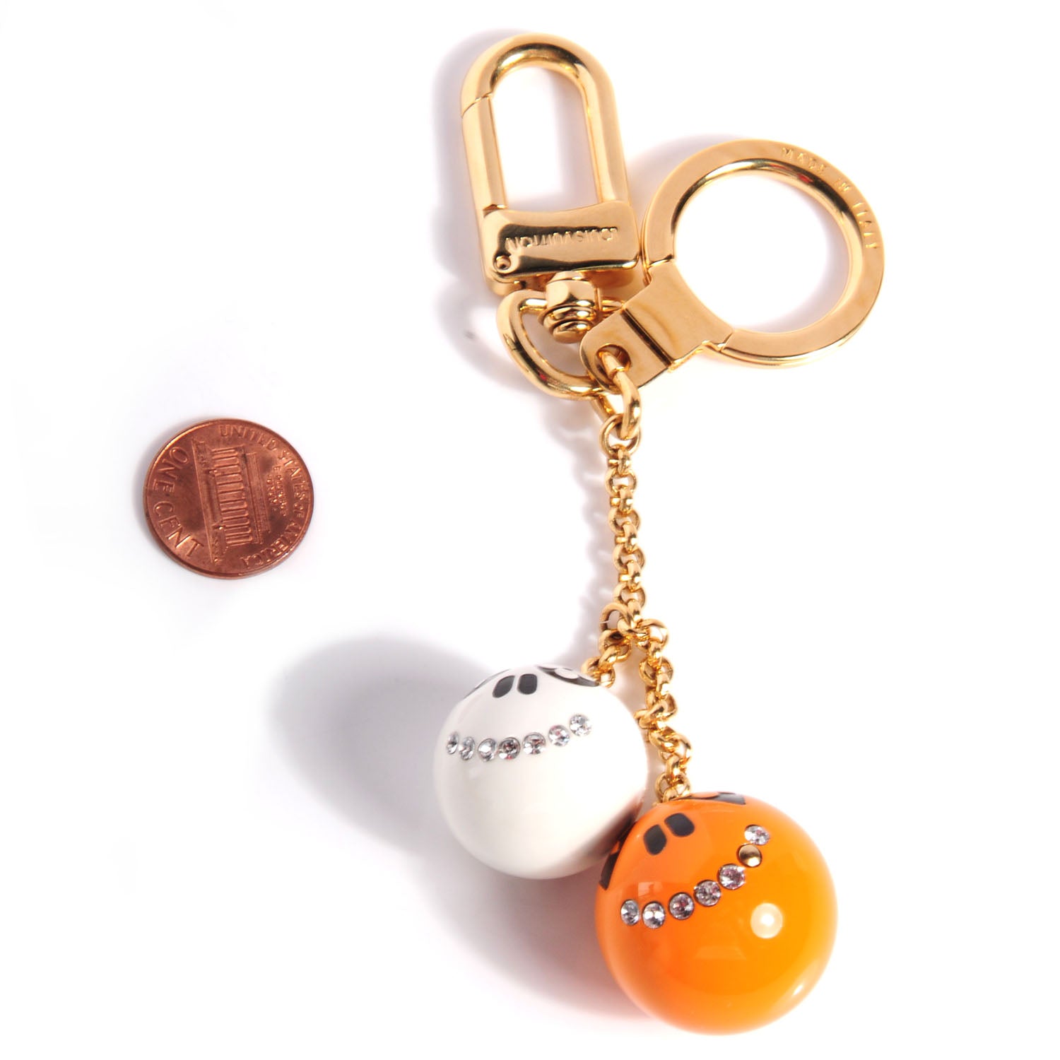 Louis Vuitton Halloween Jack and Lucie Key Cles Orange 2 of 5