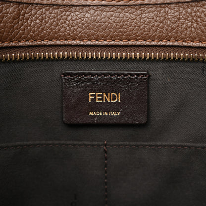 Fendi Zucca Vitello Artic Medium Shopping Tote Tobacco Castagna 6 of 10