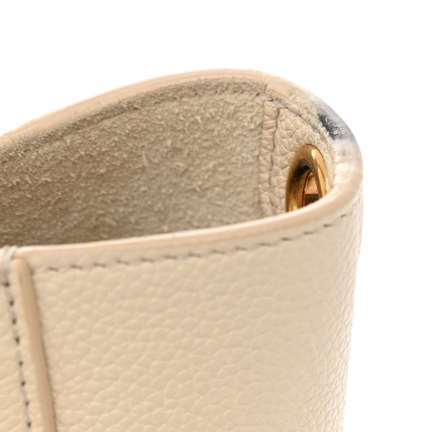 Soft Grained Calfskin Small Sangle Bucket Bag Vanilla