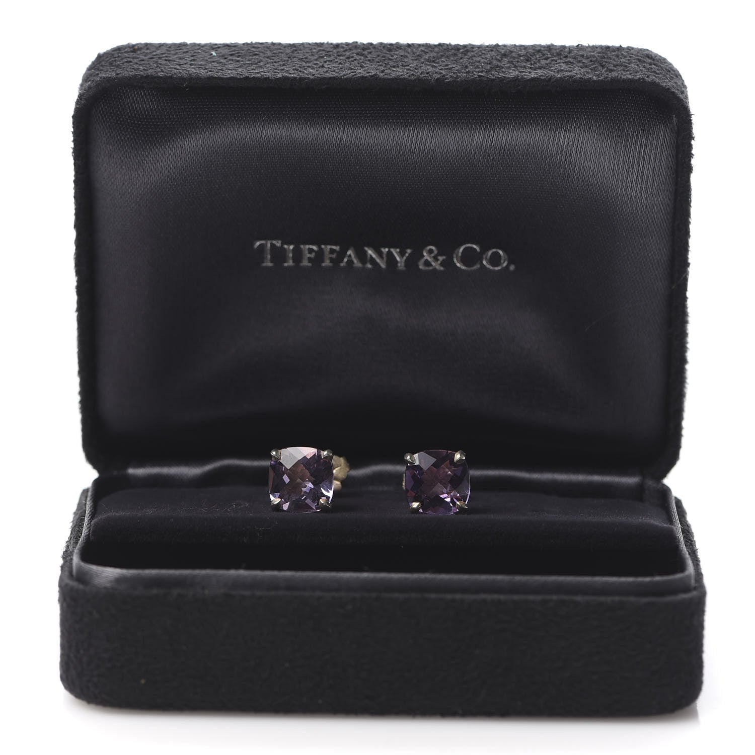 Tiffany Sterling Silver Amethyst Sparklers Stud Earrings 5 of 5