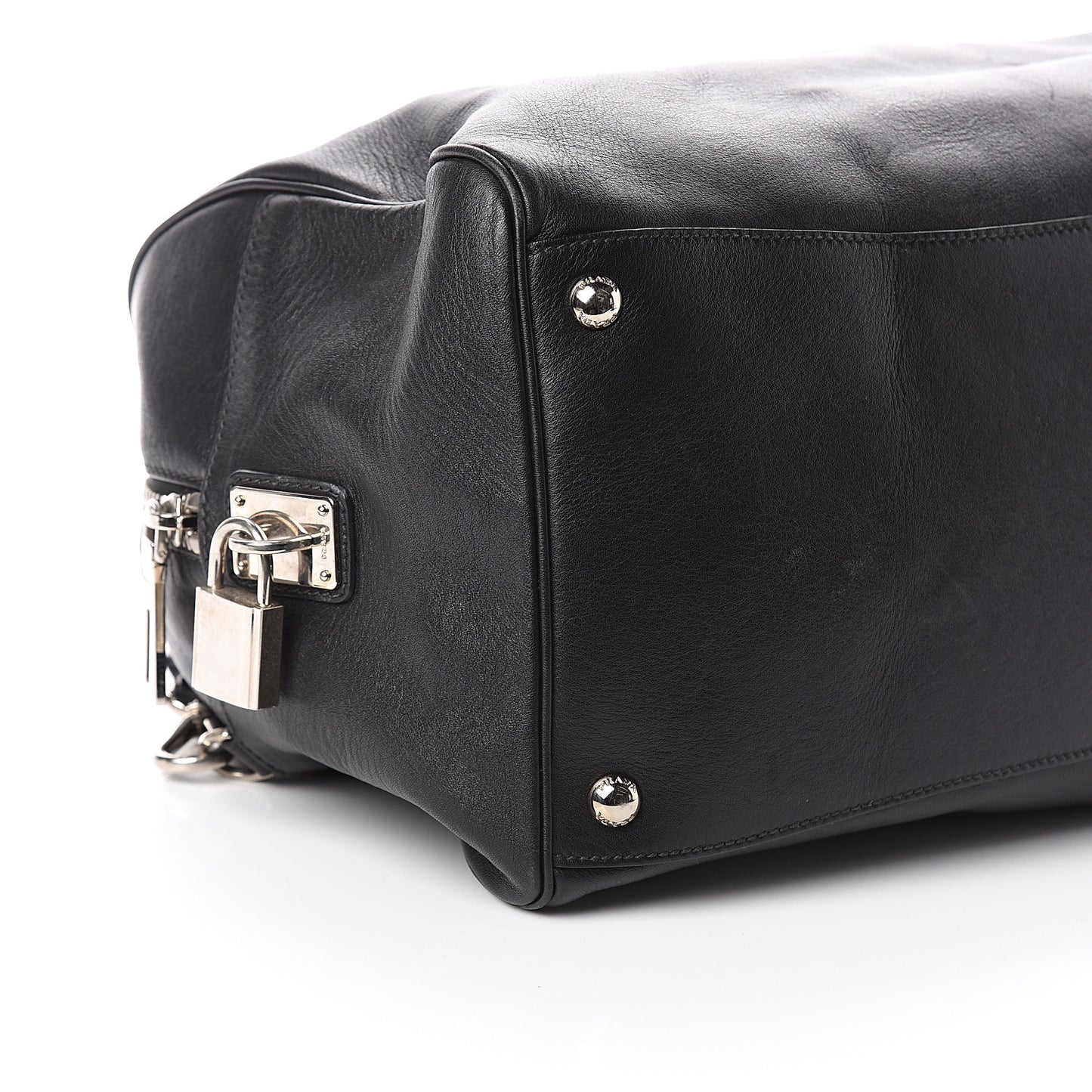 Soft Calfskin Duffle Travel Bag Black