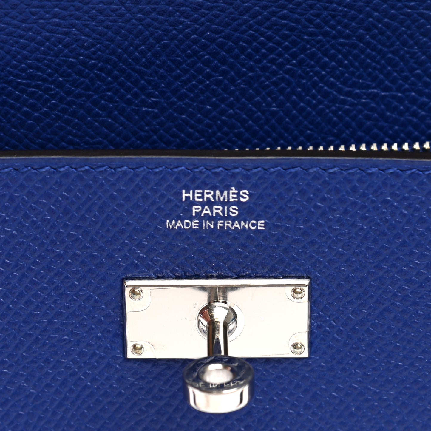 Epsom Kelly Longue Wallet Bleu Electrique