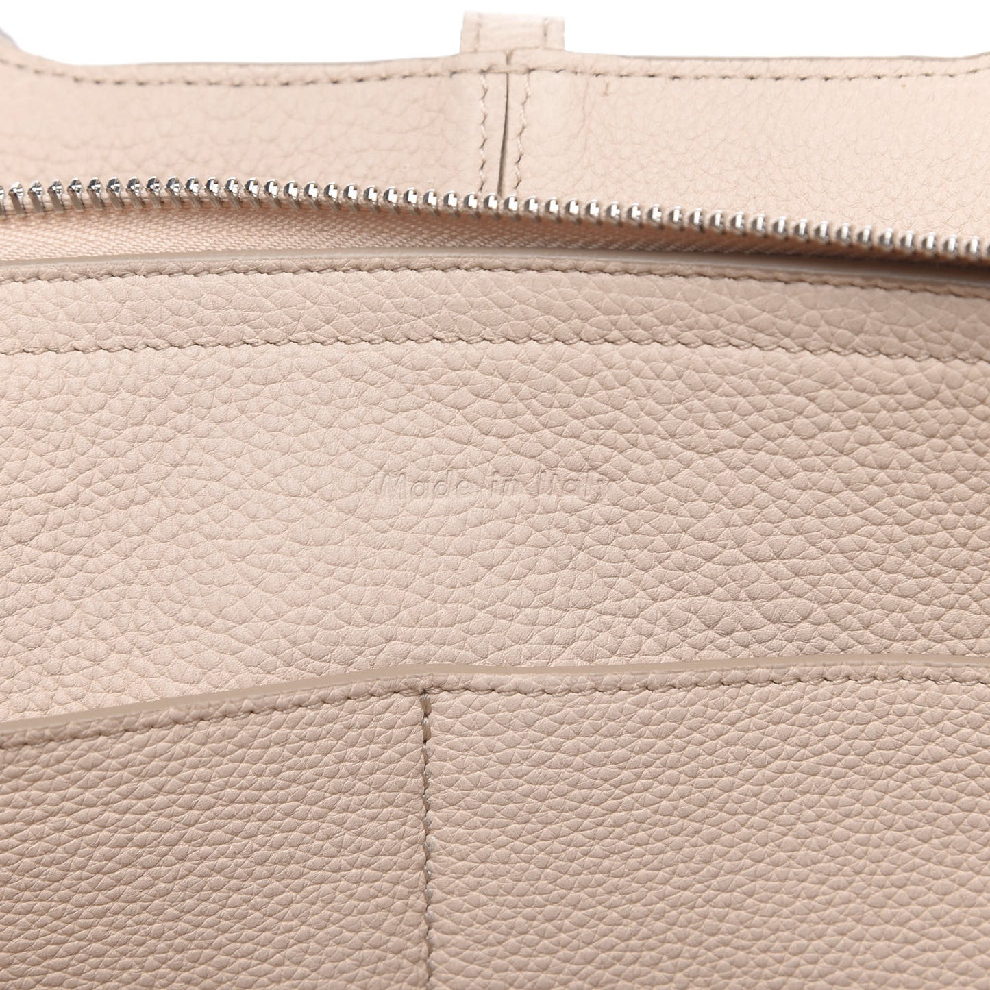 Baby Grained Calfskin Small Tri-Fold Bag Powder