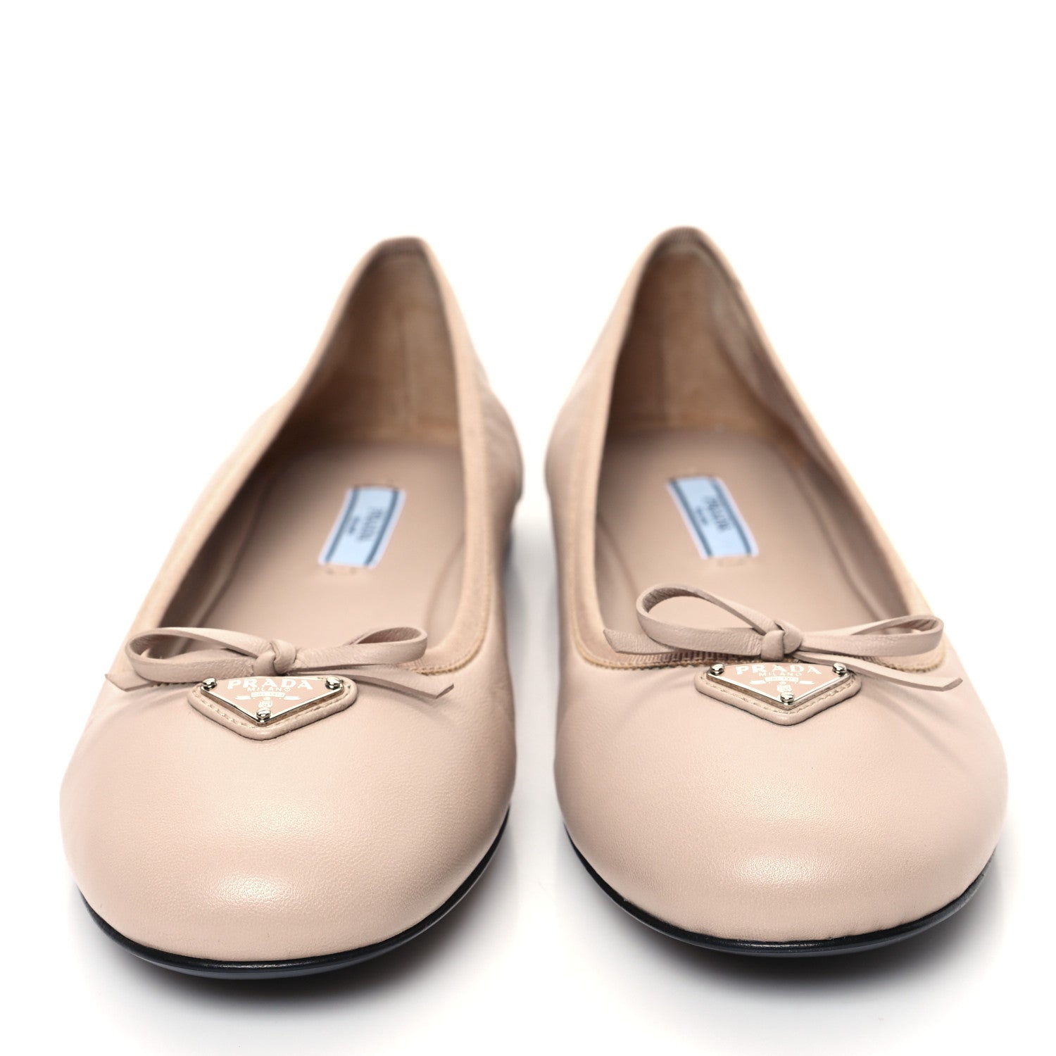 Prada Nappa Triangle Logo Ballerina Flats 40 Light Pink 2 of 11
