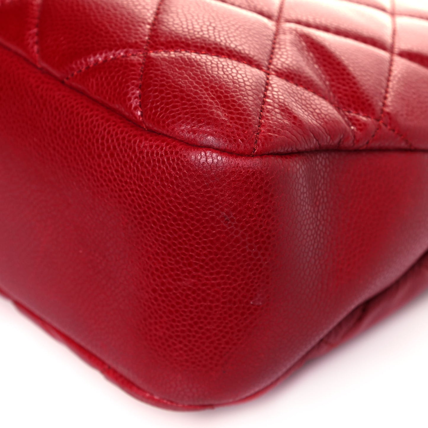 Caviar Quilted Timeless CC Soft Tote Red