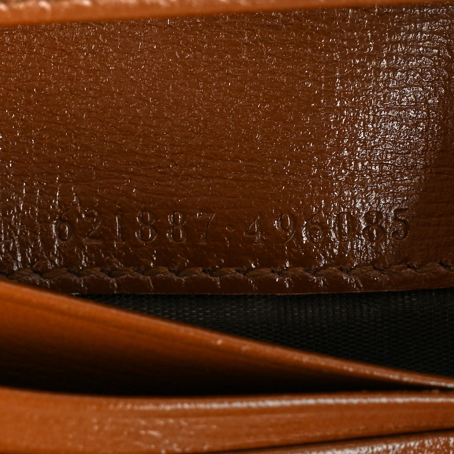 GG Supreme Monogram Horsebit 1955 Card Case Wallet Beige Ebony Brown Sugar