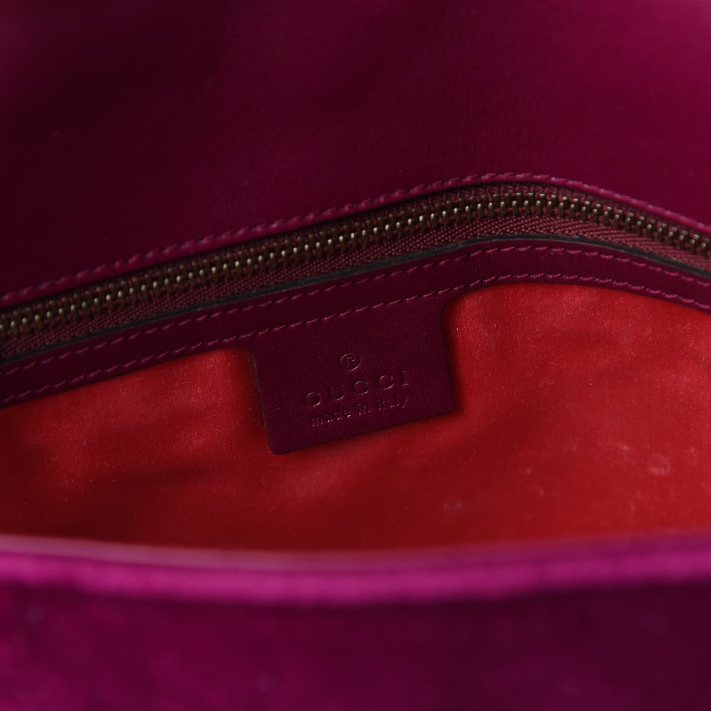 Velvet Matelasse Medium GG Marmont Shoulder Bag Rubin