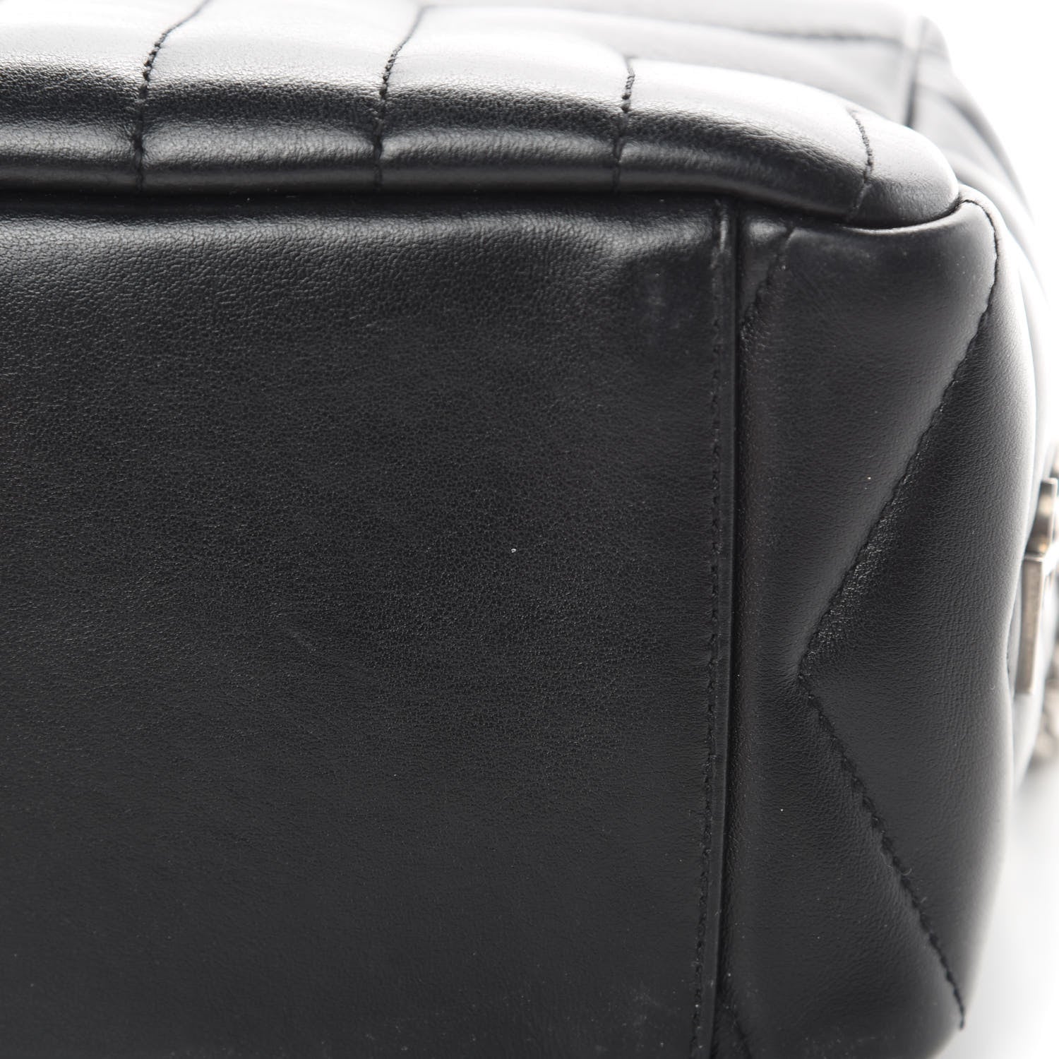 Saint Laurent Calfskin Y Quilted Monogram Small Loulou Bowling Bag Black 11 of 12