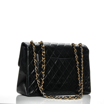 Chanel Lambskin Quilted XL Jumbo Single Flap Black 3 of 11