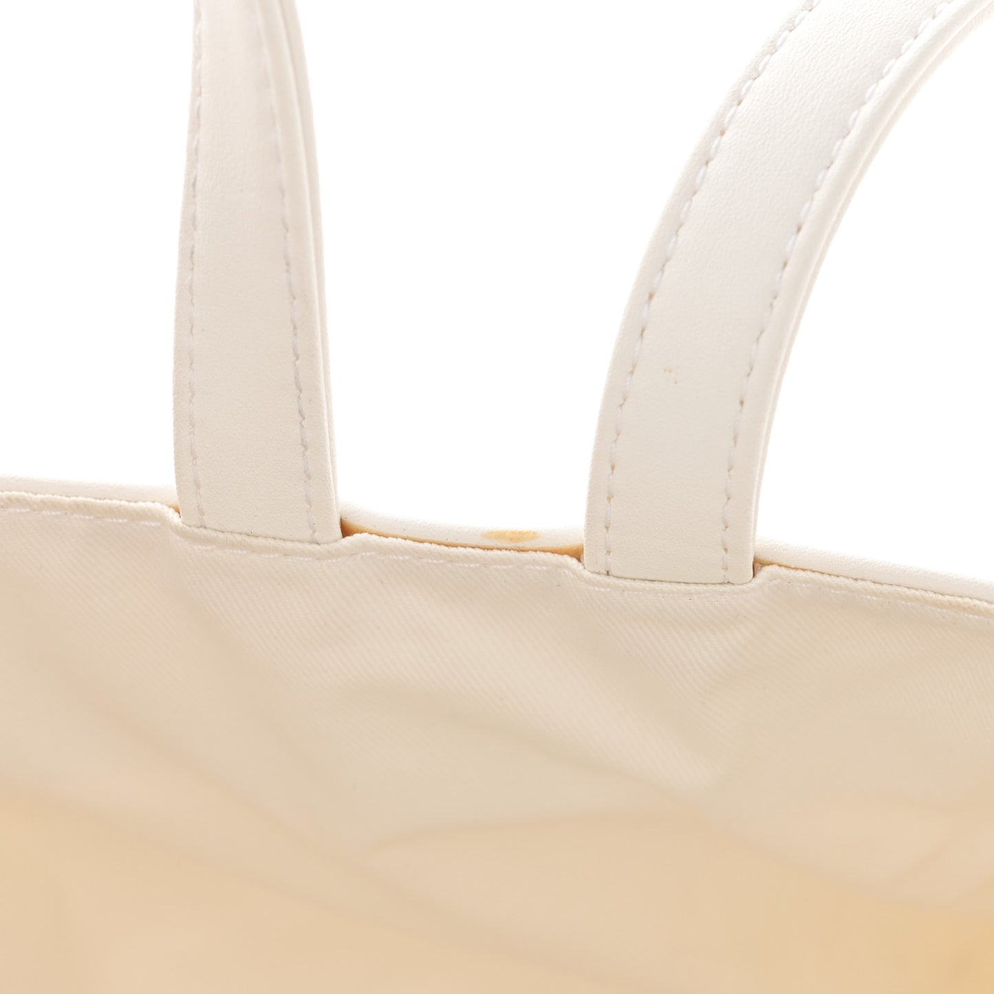Vegan Leather Medium Shopping Bag White