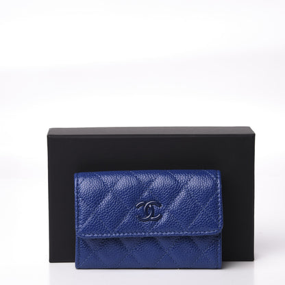 Chanel Caviar Quilted Incognito Flap Card Holder Blue 9 of 9
