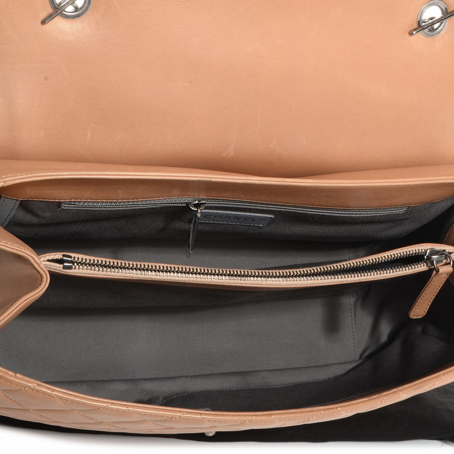 Chanel Lambskin Quilted Large Antik Boy Flap Beige 6 of 8