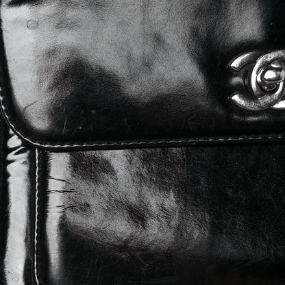 Chanel Glazed Calfskin Single Flap Black 11 of 18