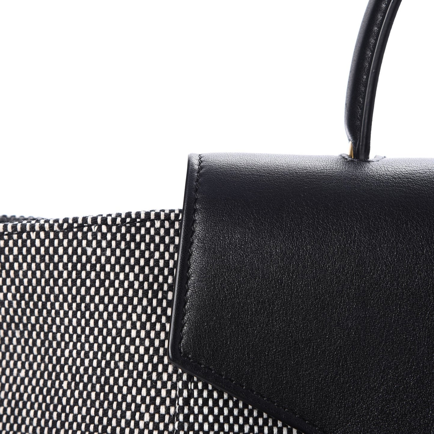 Cotton Canvas Calfskin Mini Belt Bag Black