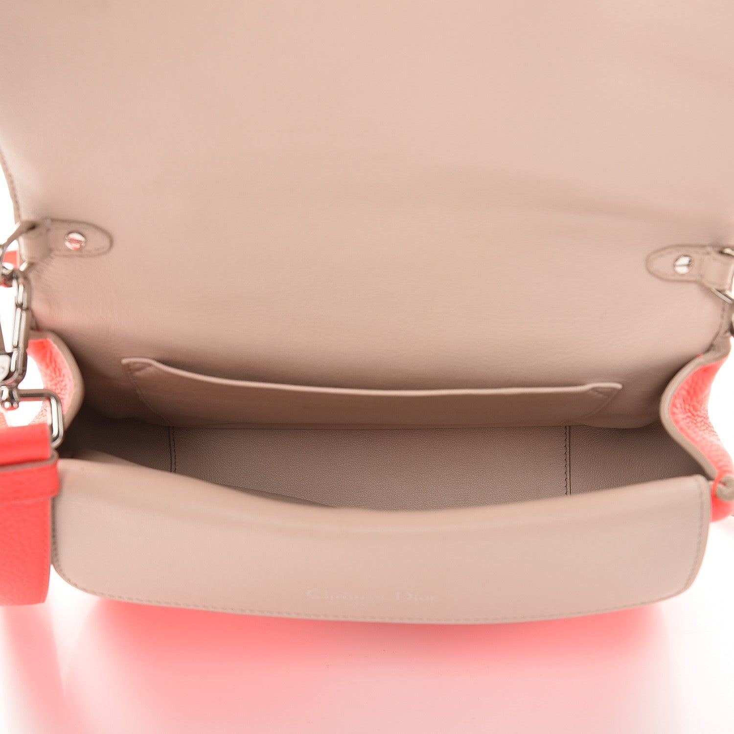 Christian Dior Bullcalf Mini Be Dior Satchel Fluorescent Goji Pink 6 of 19