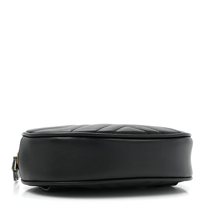 Gucci Calfskin Matelasse GG Marmont Belt Bag 75 30 Black 4 of 9