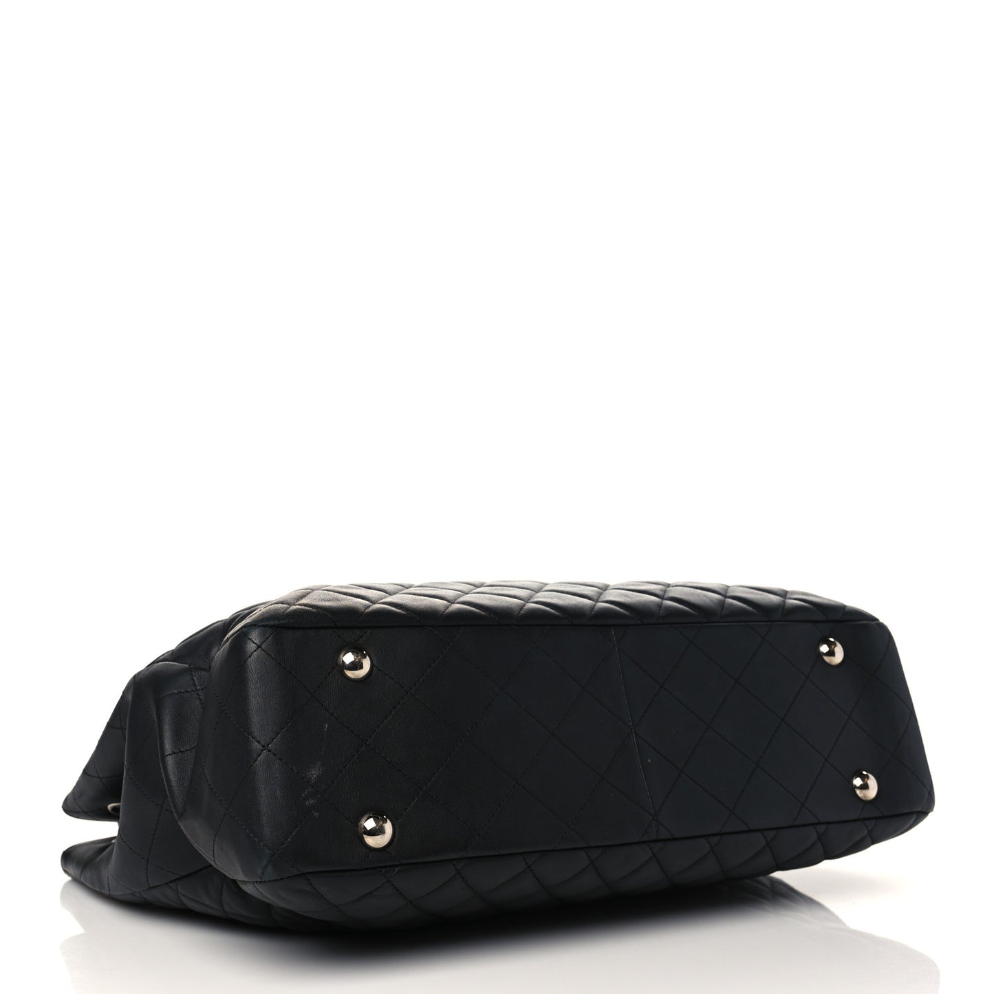 Calfskin Quilted Flap Tote Black