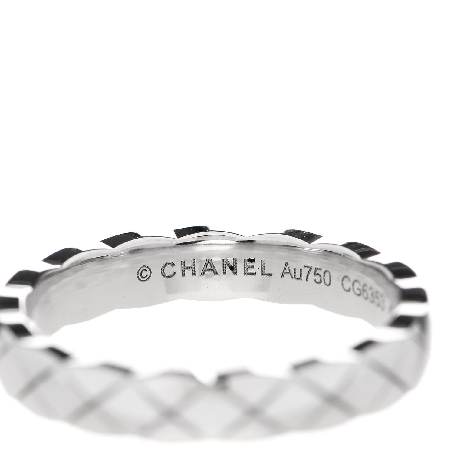 Chanel 18K White Gold Mini Coco Crush Ring 49 5 4 of 6