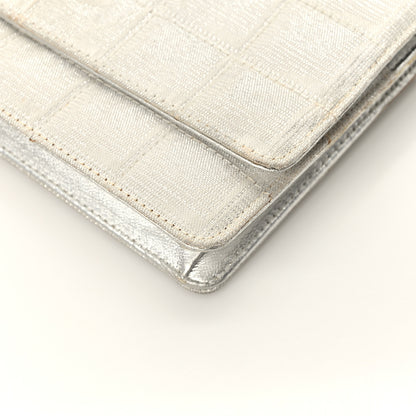 Chanel Nylon Travel Wallet On Chain WOC Metallic Silver 12 of 13
