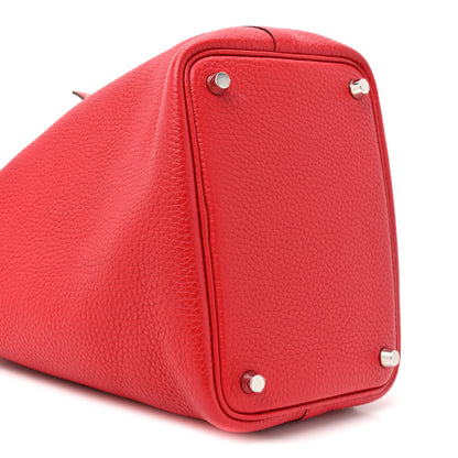 Hermes Taurillon Clemence Picotin Lock 18 PM Rouge Casaque 10 of 10