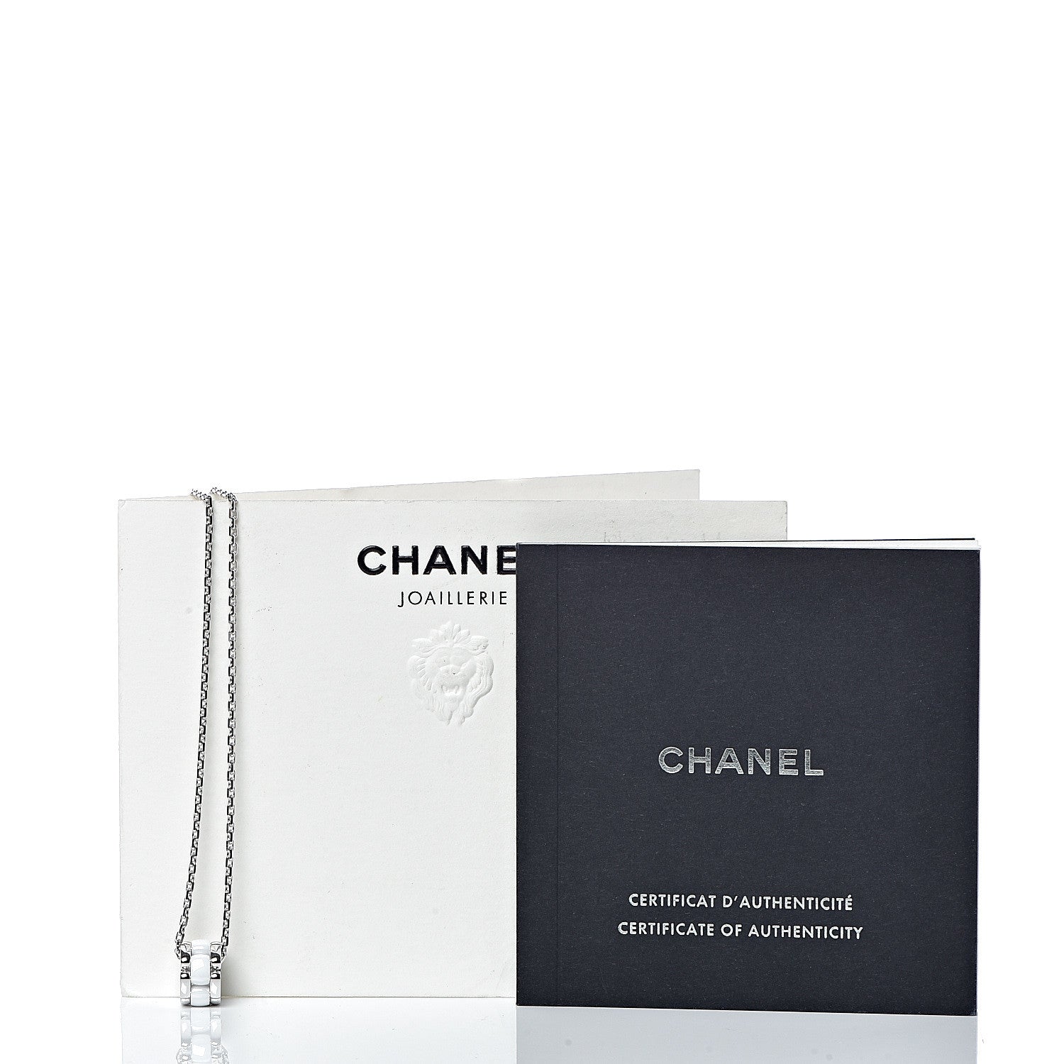 Chanel 18K White Gold Ceramic Ultra Pendant Necklace White 10 of 10